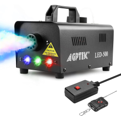 Machine à fumée LED lumière couleur avec télécommande sans fil (500W)